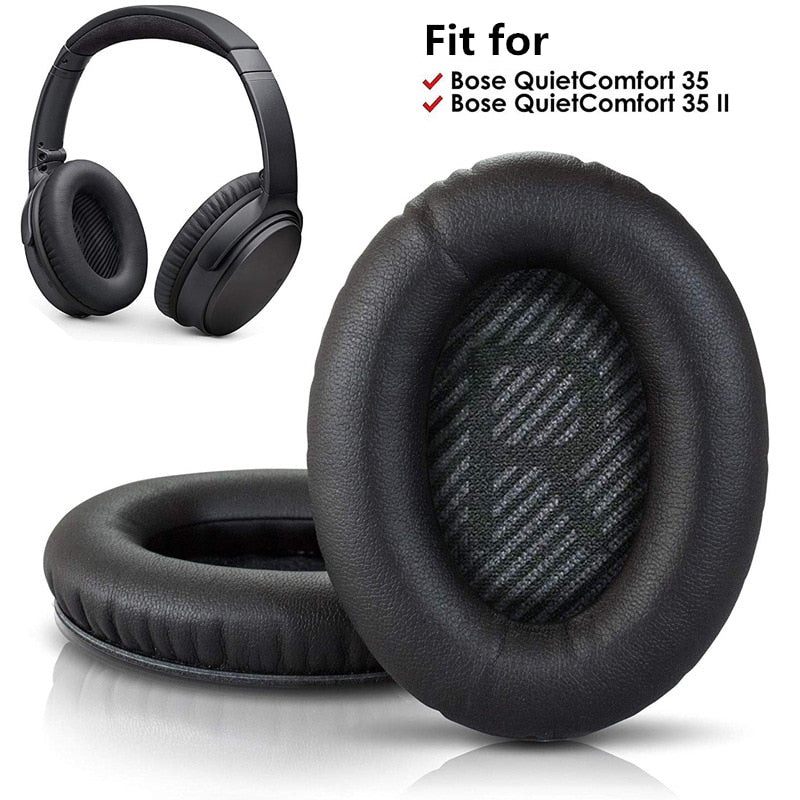 Paire de coussinets de remplacement pour casque BOSE QC35 pour Quiet Comfort 35 et 35 ii, coussinets en mousse à mémoire de forme de haute qualité avec pied de biche