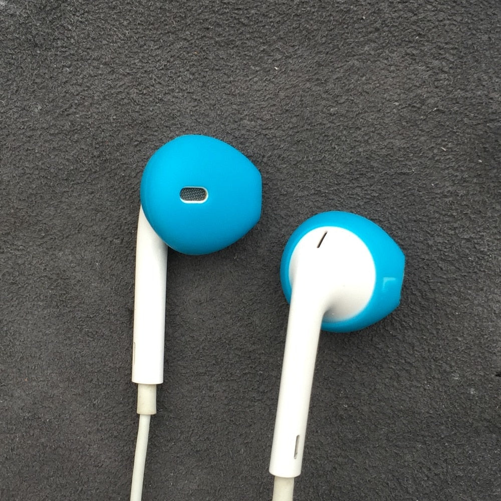 2 Ear pads for earpods covers iphone6 7 8 plus x xsmax earphone cushion Airpods case ear caps Silicone Earbuds Tips Eartips - NATASHAHS