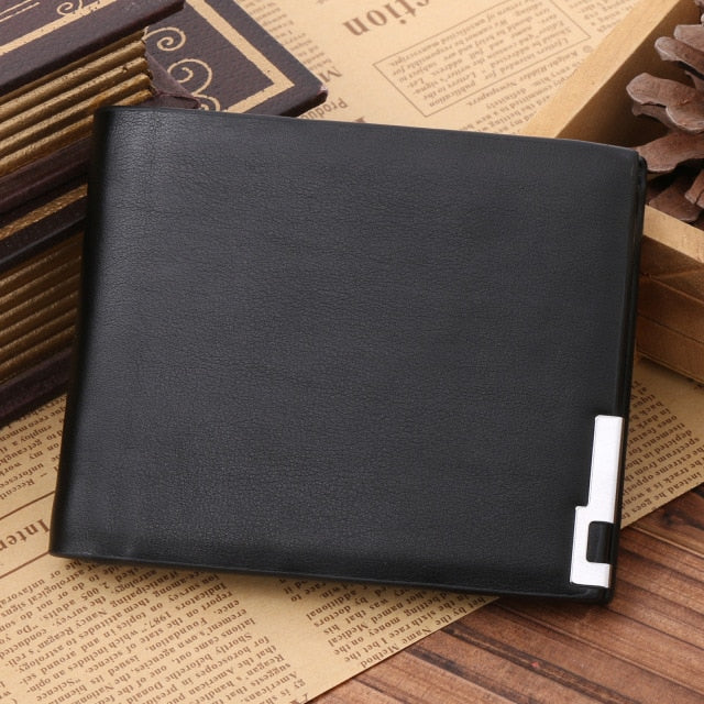 Hot Selling New Men's Short Wallet Iron Edge Korean Youth Men's Horizontal Wallet Trend Card Pack Purse - NATASHAHS