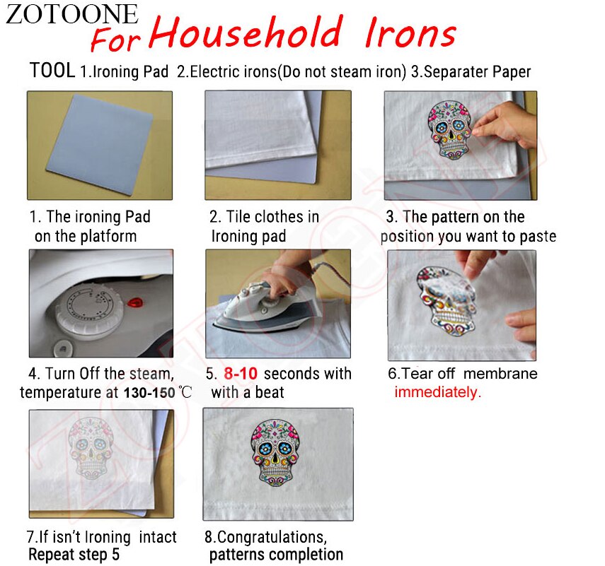 Cool Motorcycle Iron on Heat Transfers Fashion Letter Stripe on Clothes Iron Patch Summer Style Ironing Sticker - NATASHAHS