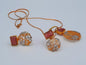 Kalima inscribed religious jewelry 3 pc set imn pink stones - NATASHAHS
