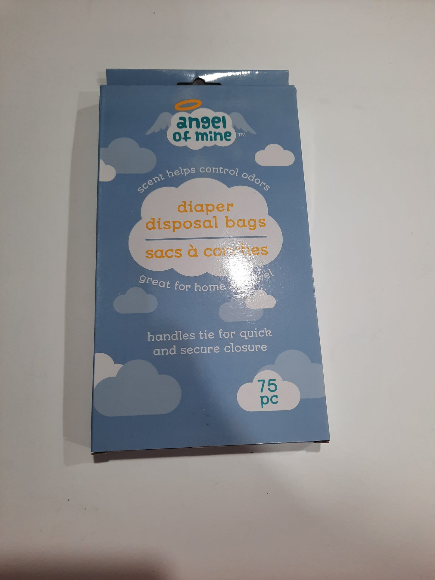 أكياس التخلص من الحفاضات من Angel of Mine؛ برائحة منعشة؛ 75 قطعة في كل كيس