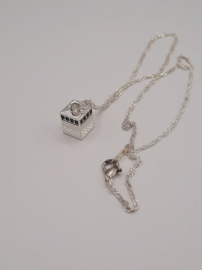 Islam muslim kaaba in mecca pendant muslim silver-plated kaaba pendant with chain