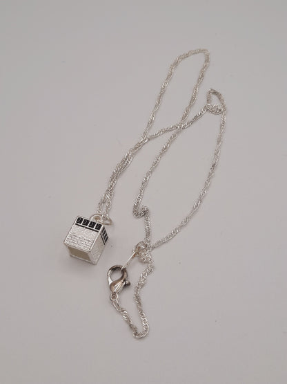 Islam muslim kaaba in mecca pendant muslim silver-plated kaaba pendant with chain
