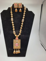 Rajwadi style mala with earrings high quality set