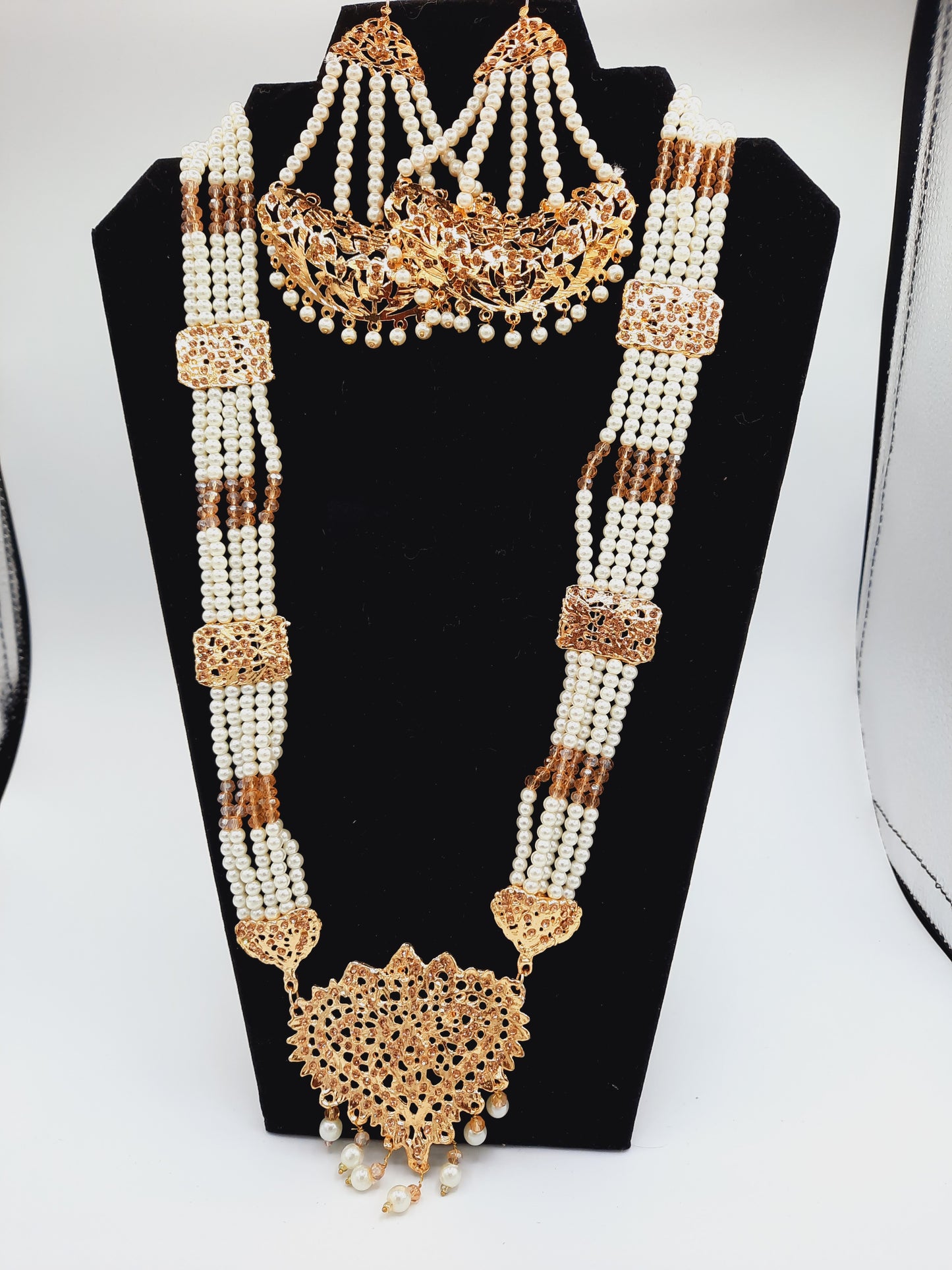 Rajwadi style long necklace maala - NATASHAHS