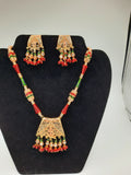 24k gold-plated imitation gold set with red and green combination looks like real gold ideal for gift