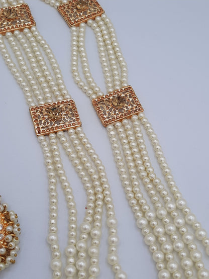 Bridal Bold Style Earrings with long necklace - NATASHAHS