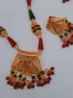 24k gold-plated imitation gold set with red and green combination looks like real gold ideal for gift