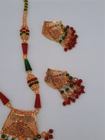 24k gold-plated imitation gold set with red and green combination looks like real gold ideal for gift