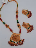 24k gold-plated imitation gold set with red and green combination looks like real gold ideal for gift