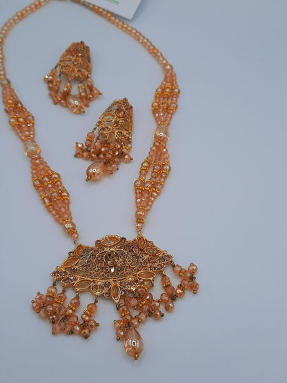 24k gold-plated imitation gold set with red and green combination looks like real gold ideal for gift - NATASHAHS