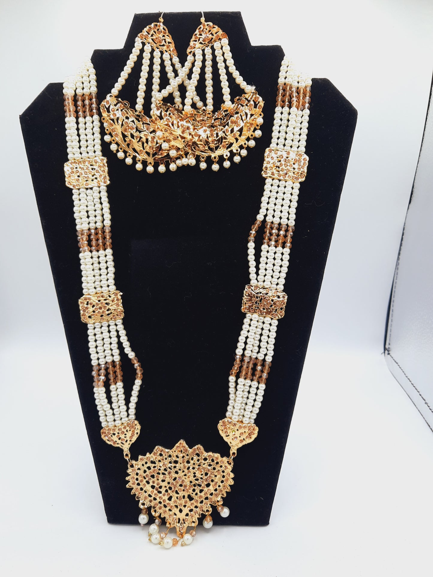 Rajwadi style long necklace maala - NATASHAHS