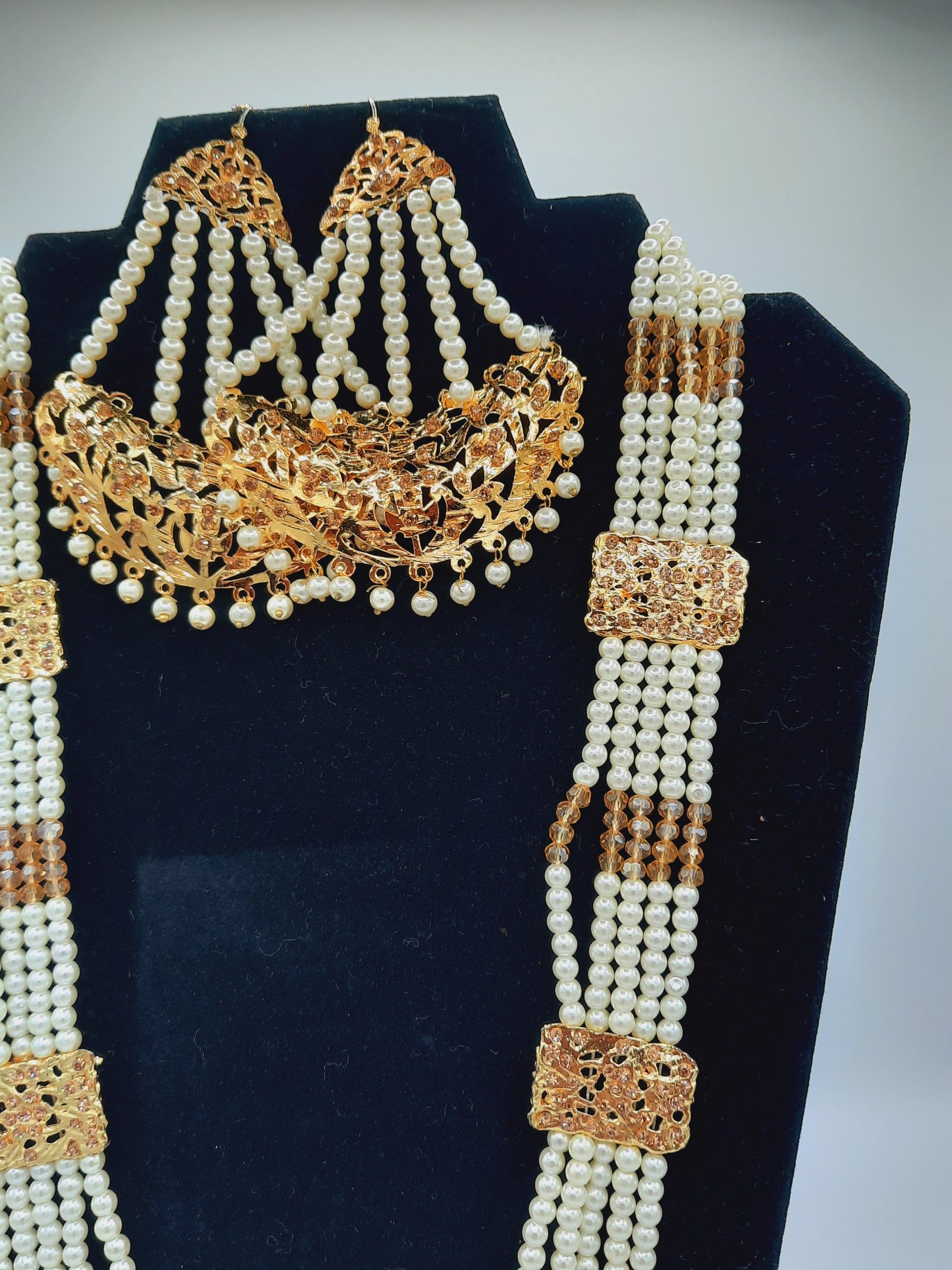 Rajwadi style long necklace maala - NATASHAHS