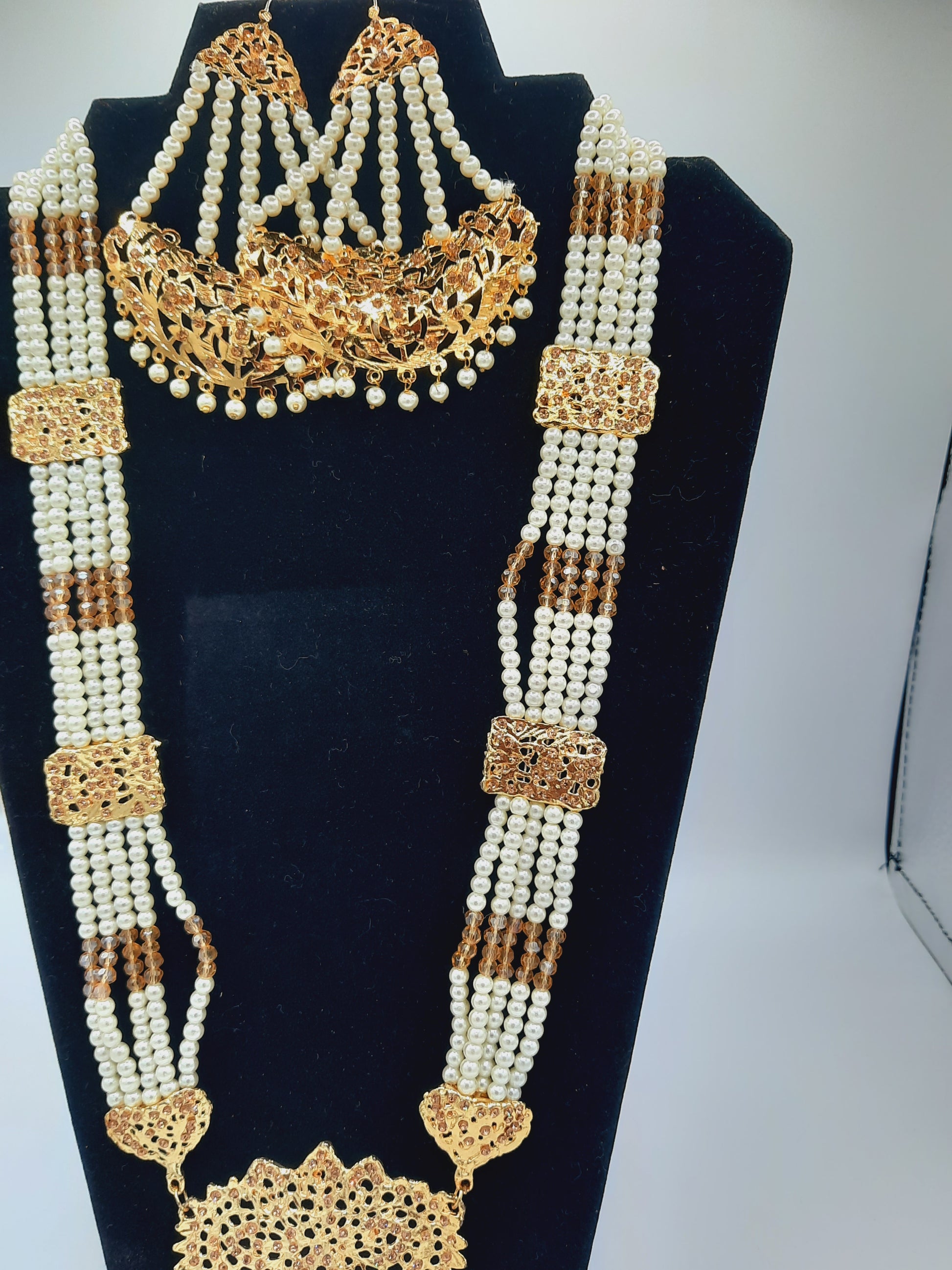 Rajwadi style long necklace maala - NATASHAHS