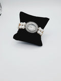 Fashion Women Watch Clock Women Casual Wristwatches Pearl Beaded Bracelet Watches Strap Wrist Watch