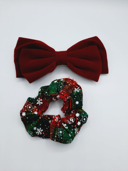 1pc Hair Clip & 1pc Scrunchies Set Hair Accessory Set