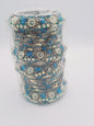 Bangles size 2.60 dia in shades of blue decorated with sequins - NATASHAHS