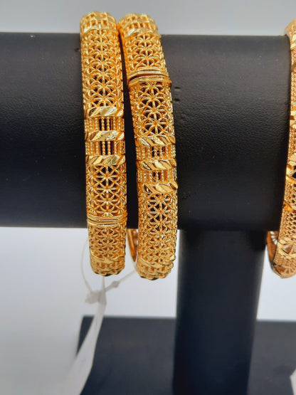 Adjustable Bangle openable bangle standard size imitation gold polished bangle - NATASHAHS