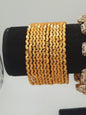 Set of 12 gold polished gold imitation set of bangles size of 2.5 - NATASHAHS