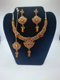 Indian Wedding party jewelry sets in golden base and meena color - NATASHAHS