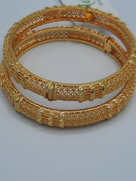 Adjustable Bangle openable bangle standard size imitation gold polished bangle - NATASHAHS