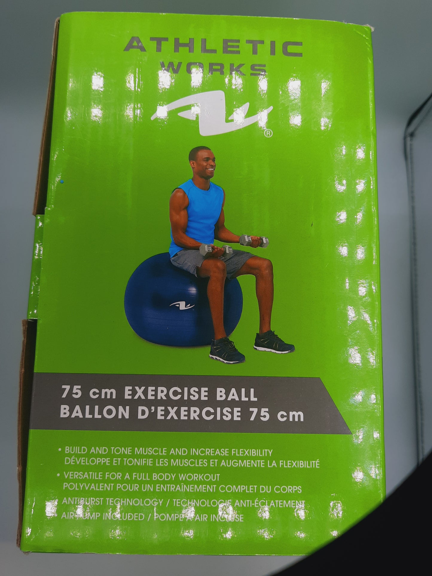 Exercise Ball and Yoga Ball ，for Workout Balance and Core Strength and Stability Ball