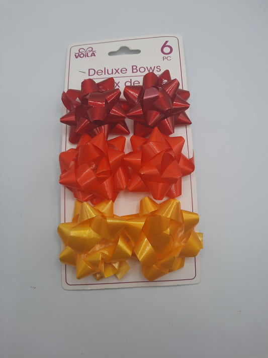 Bow for decorating gift boxes and other items Big size Bows multicolor 6 bows pack