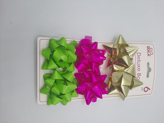 Bow for decorating gift boxes and other items Big size Bows multicolor 6 bows pack
