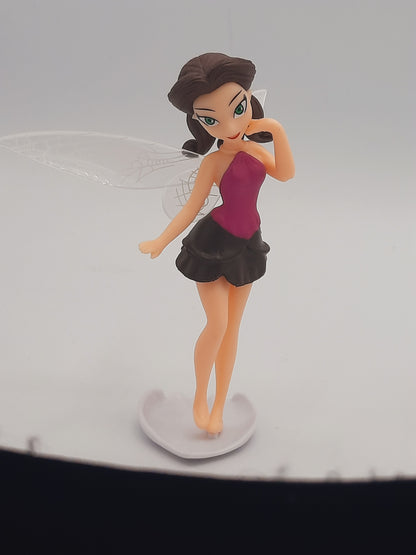 Miniature Tinker Bell, Vidia & Silverimist water fairy figurines for use as cake toppers