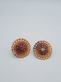 Golden circular shaped with colorful meena