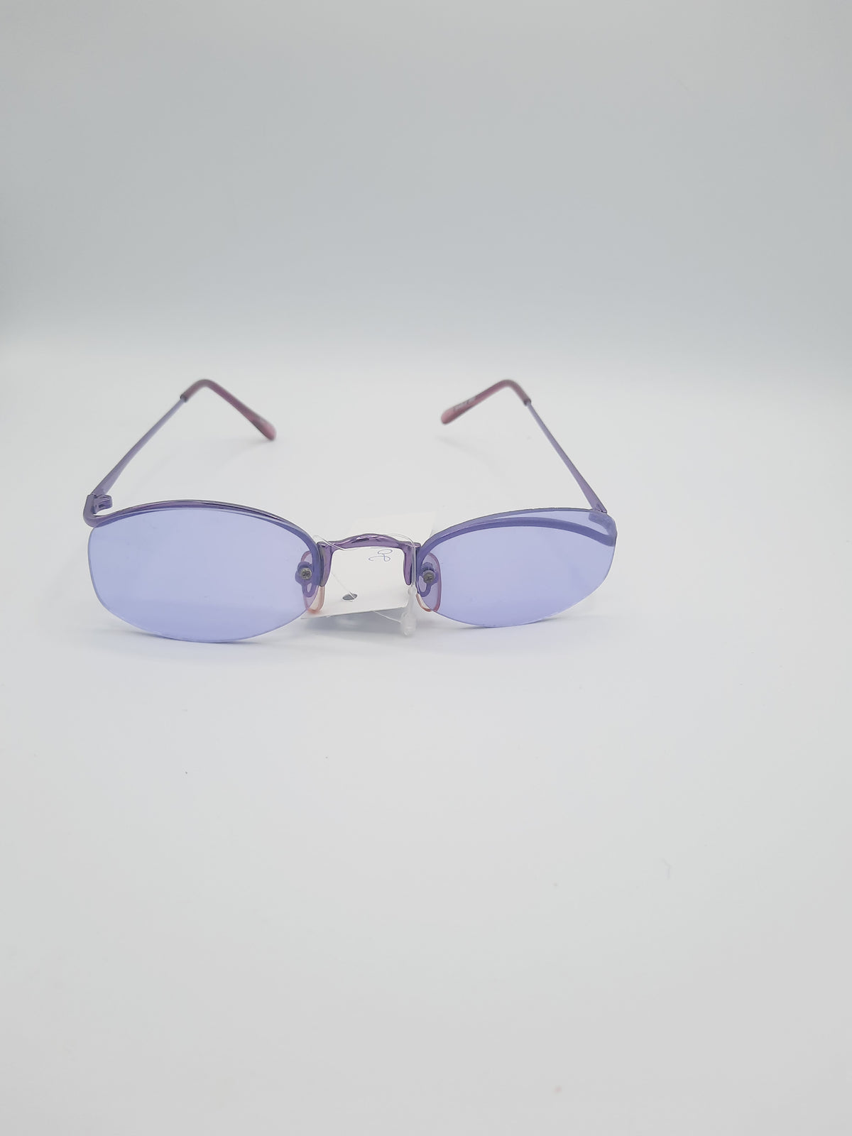 Elegant Purple Oval Sunglasses with Tinted Lenses