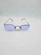 Elegant Purple Oval Sunglasses with Tinted Lenses