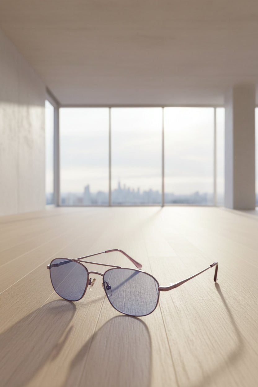 Elegant Purple Oval Sunglasses with Tinted Lenses