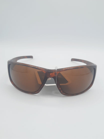 Brown lenses UV protection with cheetah print frame