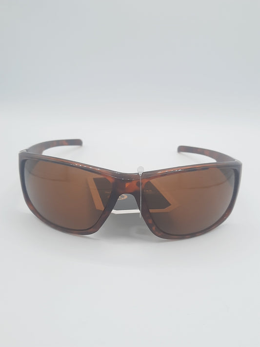 Brown lenses UV protection with cheetah print frame