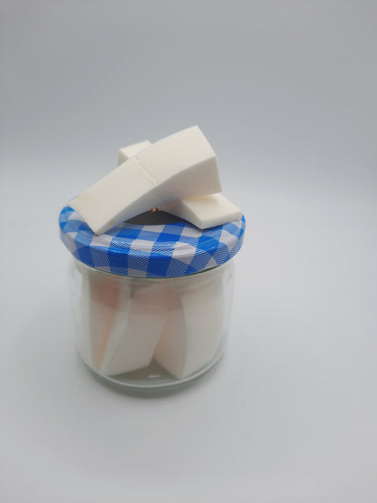Makeup sponge in glass container approx 10 pieces