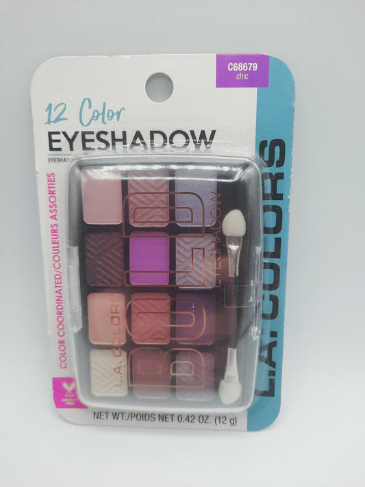 L.A. Colors 12 Color Eyeshadow Palette in the shade layout Chic