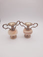 Vintage Miniature Italian Onyx &amp; Brass Amphora Urn Vases – Pair