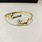 Personalized Pearl Name Bangles For Women Fashion Jewelry Stainless Steel Customized Adjustable Bracelets & Bangles Party Gifts - NATASHAHS