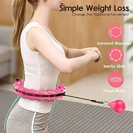 Weighted Smart Hula Hoop That Will not Fall, Smart 24 Sections Detachable Hoola Hoop, Suitable for Adults and Children