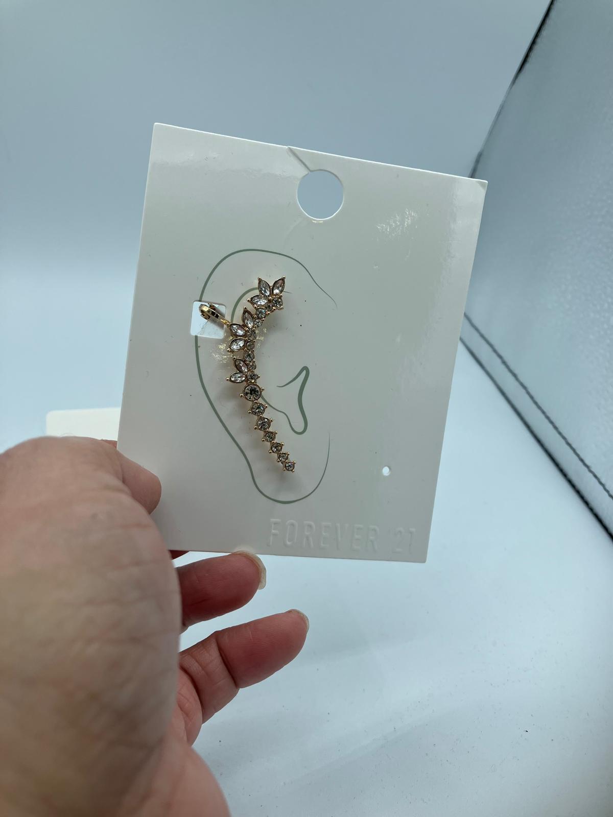 Gold Silver Color Metal Butterfly Ear Clips Without Piercing For Women Sparkling Zircon Ear Cuff Clip Earrings Wedding Jewelry - NATASHAHS