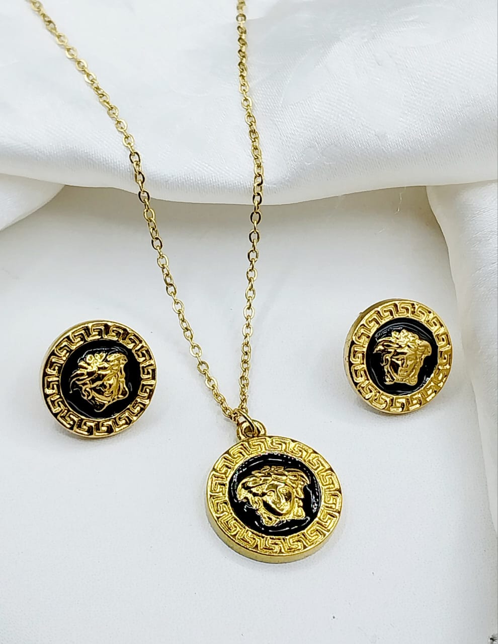 Pendant and earrings with Versace iconic design - NATASHAHS