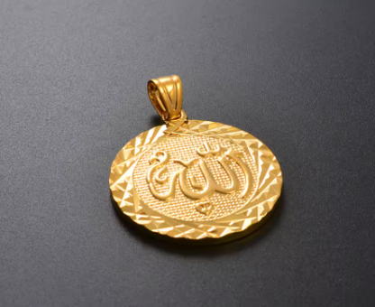3.2CM Allah Charms Pendants Gold Plated for Women Men,Arabic Muslimic Jewelry - NATASHAHS