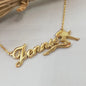 Personalized Flower Name Necklaces For Women Girl Favorite Jewelry Custom Musical Note Heart Nameplate Beauty Necklace - NATASHAHS