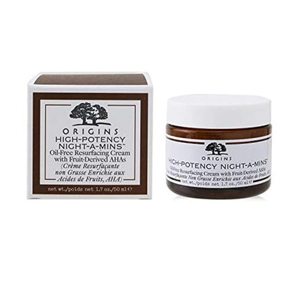 Origins High-Potency Night-A-Mins Oil-Free Resurfacing Cream with Fruit-Derived AHAs (50 ml / 1.7 oz.)