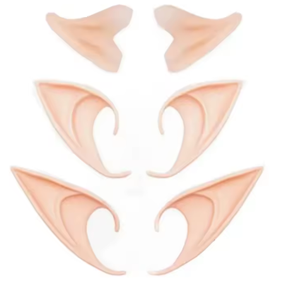 1Pair Cosplay Angel Elf Ears Halloween Masquerade Party Costumes Halloween Party Decoration Supplies Photo Props Clip Earrings - NATASHAHS