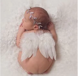 Newborn Photography Props White Angel Wing Baby Photos Props Feather Wing Girls Hair Kids Baby Photography Hair Accessories