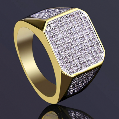 New 2023 Metal Glossy Rings for Men Geometric Width Signet Square Finger Punk Style Fashion Ring Jewelry Accessories Whole Sale - NATASHAHS