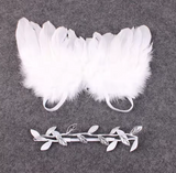 Newborn Photography Props White Angel Wing Baby Photos Props Feather Wing Girls Hair Kids Baby Photography Hair Accessories